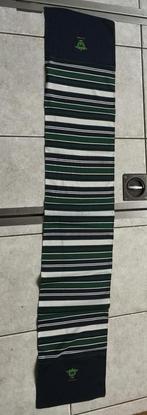 Vintage donker blauw groen lange sjaal hockey, Ophalen of Verzenden, Gedragen