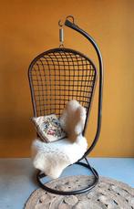 Vintage eggchair, rotan schommelstoel, stoel, fauteuil, Retro vintage bohemian Ibiza boho style, Minder dan 75 cm, Minder dan 50 cm