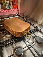 Zware koperen ovenschaal Eenhoorn 3 kronen, Ophalen of Verzenden, Gebruikt, Overige materialen, Overige typen