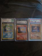 Blastoise, Blaine's Moltres, Rocket's Hitmonchan, Ophalen of Verzenden, Zo goed als nieuw, Meerdere kaarten, Foil