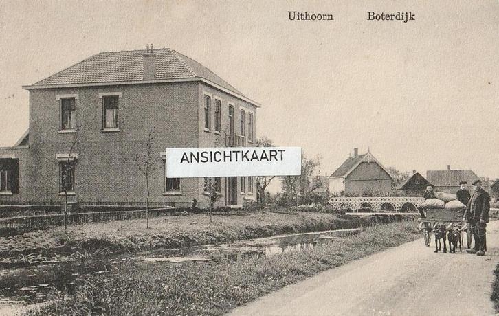 Ansichtkaart Uithoorn - Boterdijk - hondenkar, Verzamelen, Ansichtkaarten | Nederland, Gelopen, Noord-Holland, 1920 tot 1940, Verzenden