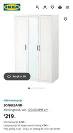 SONGESAND kledingkast 3-deurs met spiegel ikea, Huis en Inrichting, Kasten | Kledingkasten, Ophalen, Gebruikt, 50 tot 75 cm, 150 tot 200 cm