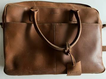 Burkely Vintage leren tas Cognac beschikbaar voor biedingen