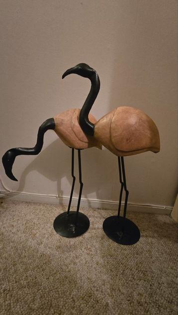 Gietijzer & Hout Vogel Sculptuur beschikbaar voor biedingen