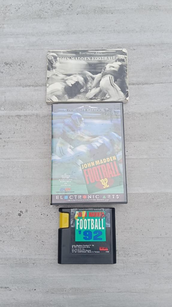 Sega Mega Drive game John Madden Football '92 - compleet, Spelcomputers en Games, Games | Sega, Gebruikt, Mega Drive, Ophalen of Verzenden