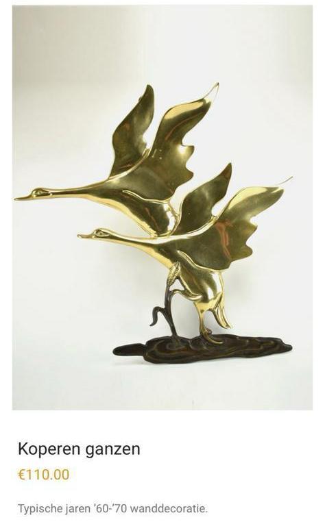 Jaren 60/70 opvliegende ganzen vintage, Huis en Inrichting, Woonaccessoires | Wanddecoraties, Ophalen of Verzenden