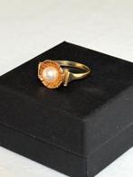 Prachtige 14K gouden bicolor vintage ring met parel! 17,75mm, Ophalen of Verzenden, 17 tot 18, Dame, Met parel