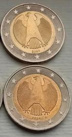 2 Euro 2024 Duitsland D + F+ J Nieuwe Munten UNC 3x, Ophalen of Verzenden, Duitsland, 2 euro