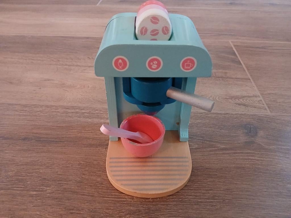 Speelgoed Koffiezetapparaat - Gebruikt, Kinderen en Baby's, Speelgoed | Speelkeukens, Ophalen of Verzenden, Gebruikt, Hout, Speelkeuken-accessoire
