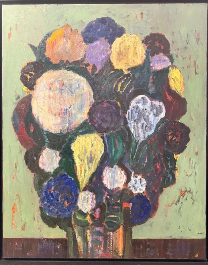 Ad Snijders Bloemcompositie in kleur, Antiek en Kunst, Kunst | Schilderijen | Modern, Ophalen