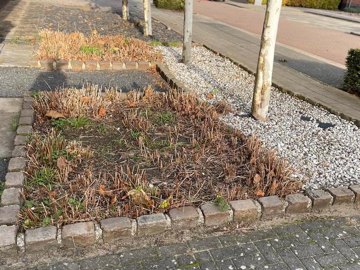 Ca 110 kinderkopjes bruin/grijs, Tuin en Terras, Grind, Keien en Split, Gebruikt, Kei, Grijs, Ophalen