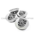 Porsche Macan naafdoppen zilver zwart/wit, Verzenden, Nieuw