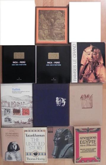 Partij van 11 boeken over Egypte, Toetanchamon, opgravingen beschikbaar voor biedingen