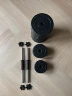 Verstelbare Dumbbell Set 30 kg – Stangen & Schroefsluitingen, Sport en Fitness, Fitnessmaterialen, Ophalen, Zo goed als nieuw