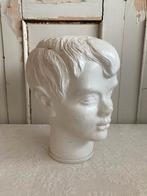 Brocante glazen hoofd - hoedenhoofd - pruikenhoofd, Ophalen of Verzenden