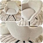 6 Ayla beige - draaibare eetkamerstoelen- fotoshoot, Ophalen, Overige kleuren, Zo goed als nieuw, Stof