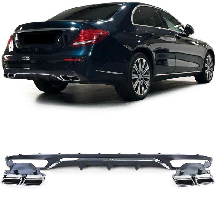 AMG Look diffuser 4 x uitlaat Mercedes E Klasse W213 Standaa, Auto diversen, Tuning en Styling, Ophalen of Verzenden