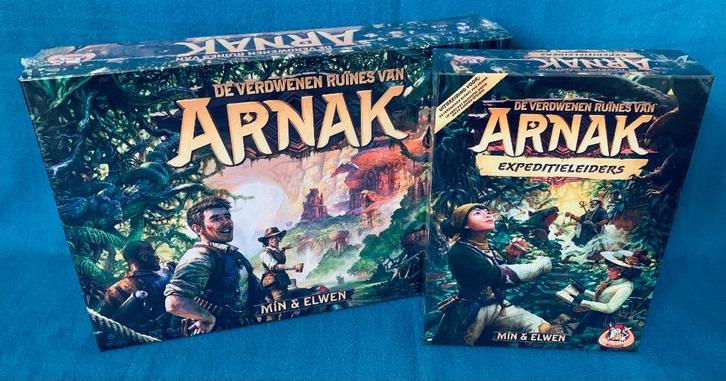 De Verdwenen Ruïnes van Arnak NL + 1e uitbreiding, Hobby en Vrije tijd, Gezelschapsspellen | Bordspellen, Nieuw, Een of twee spelers