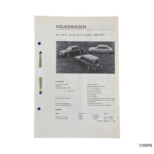 Kluwer | Volkswagen 411 | 1969-1971 | NL, Auto diversen, Handleidingen en Instructieboekjes, Ophalen of Verzenden