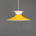 Vintage retro hanglamp - Vintage retro hanglamp in geel, Ophalen of Verzenden, Zo goed als nieuw, Metaal, Deens design