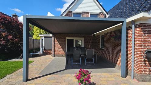 Goed werkende zonwering overkapping/cubola - zelf demonteren, Tuin en Terras, Zonneschermen, Gebruikt, Overige typen, 150 tot 300 cm