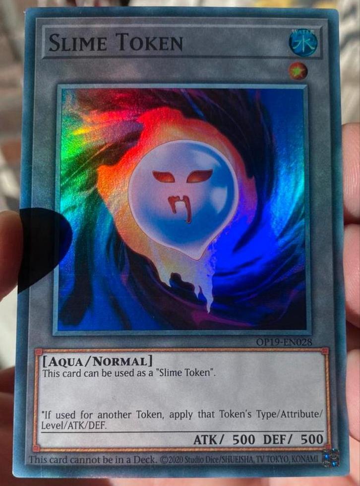 Yu-Gi-Oh! Slime Token Promo !, Hobby en Vrije tijd, Verzamelkaartspellen | Yu-gi-Oh!, Zo goed als nieuw, Losse kaart, Foil, Verzenden