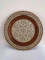 Marokkaans houten bord met parelmoer inleg, Antiek en Kunst, Ophalen of Verzenden