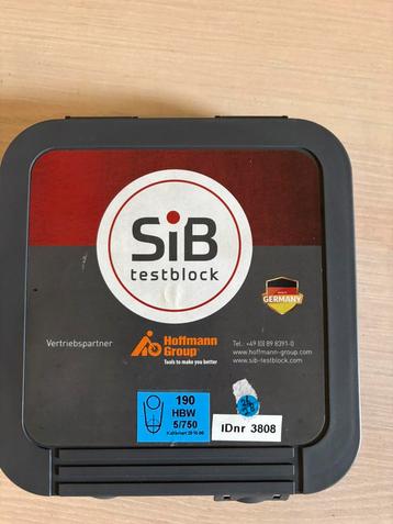 Brinell Testblok 190 HBW (Hoffmann Group / SiB) beschikbaar voor biedingen
