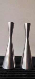 Ikea Ria Falk Snygg 2x vintage aluminium kandelaar, 19 cm, Huis en Inrichting, Woonaccessoires | Kandelaars en Kaarsen, Ophalen of Verzenden