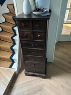 Koloniale houte ladenkastje 120cm, Huis en Inrichting, Kasten | Ladekasten, Ophalen, 100 tot 150 cm, 5 laden of meer, Koloniaal