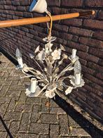 Antieke vintage retro metalen franse bloemen lamp, Ophalen
