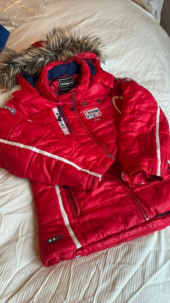 Ski jas  kinderen. Icepeak , meisje, rood, maat 152, Ophalen of Verzenden, Gedragen, Maat 34 (XS) of kleiner, Jack
