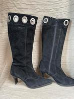 Kowalski hoge laarzen 38 zwart suede made in Spain, Ophalen of Verzenden, Zwart, Hoge laarzen