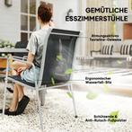Zes stoelen van staal en texteline, Zwart/ grijs NIEUW !!, Ophalen of Verzenden, Nieuw, Metaal