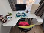 IKEA BEKANT elektrisch zit-sta bureau 16060 + bureaustoel, Huis en Inrichting, Bureaus, Ophalen, Zo goed als nieuw, In hoogte verstelbaar