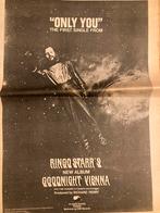 Paginagrote A3 advertentie RINGO STARR Only You release, Ophalen of Verzenden