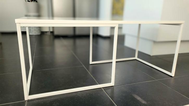 salontafel plantentafel wit strak Scandinavisch Kave Home, Huis en Inrichting, Tafels | Salontafels, Zo goed als nieuw, Minder dan 50 cm