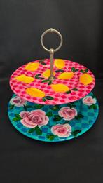 Handbeschilderde Etagère - Bloemen & Citroenen, Huis en Inrichting, Woonaccessoires | Etagères, Ophalen, Nieuw