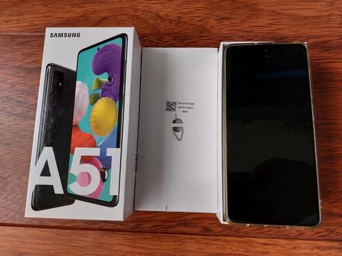 Samsung Galaxy A51 (simlockvrij) met doos + siliconen hoesje, Telecommunicatie, Mobiele telefoons | Samsung, Zo goed als nieuw