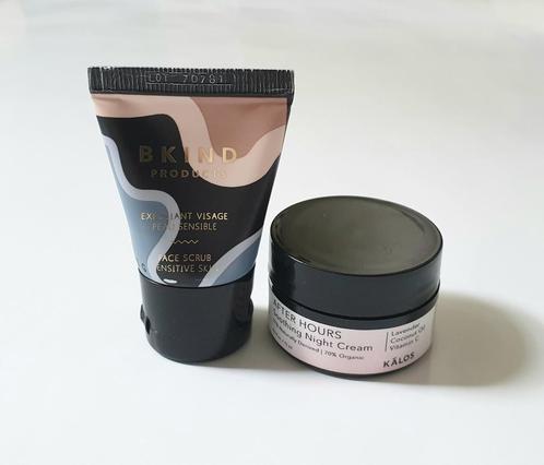 BKIND Products face scrub (15 gr) & Kálos nachtcrème (15 ml), Sieraden, Tassen en Uiterlijk, Uiterlijk | Gezichtsverzorging, Nieuw