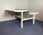 2 x Bench zit/sta bureau Ahrend, 200 x 210 cm. - wit, Huis en Inrichting, Ophalen, Elektrisch, Gebruikt, Stabureau