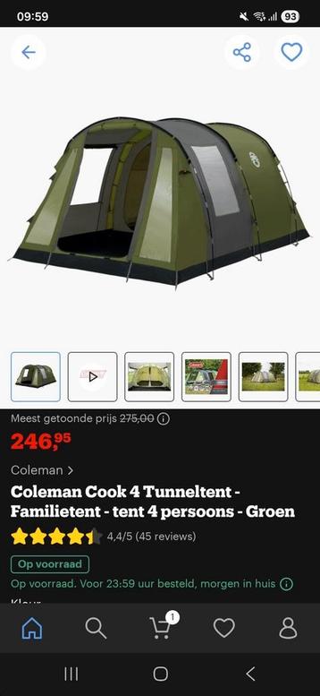 Coleman 4 persoonstent beschikbaar voor biedingen