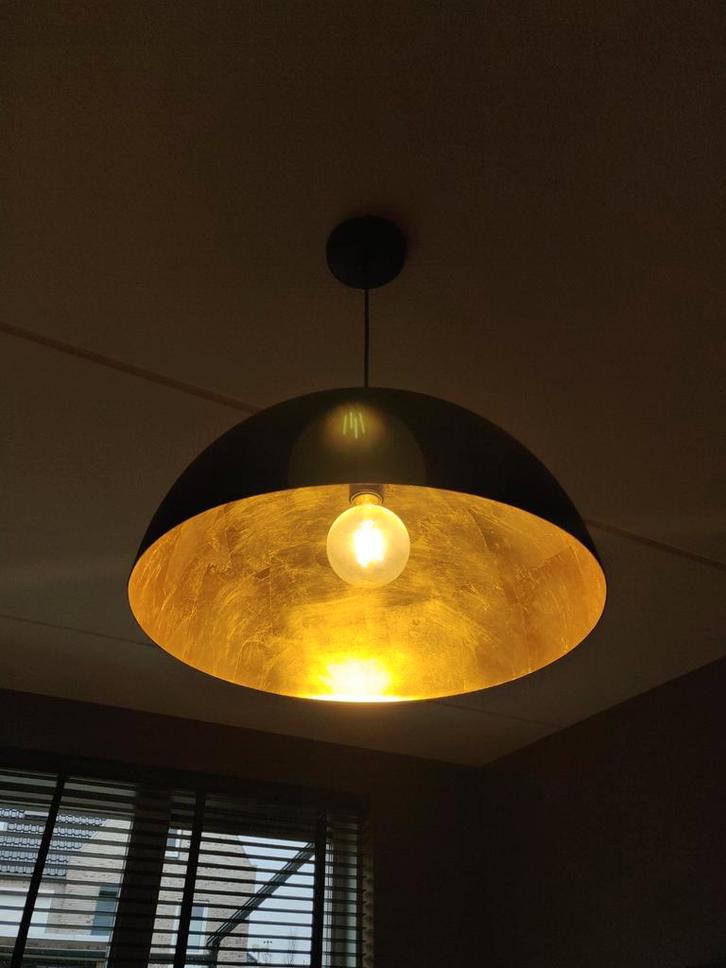 Qazqa Magna Zwart Hanglamp, Huis en Inrichting, Lampen | Hanglampen, Zo goed als nieuw, Minder dan 50 cm, Metaal, Ophalen of Verzenden