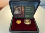 Gouden vijfje in doosje KNM, Postzegels en Munten, Munten | Nederland, Setje, 5 gulden, Koningin Wilhelmina, Goud