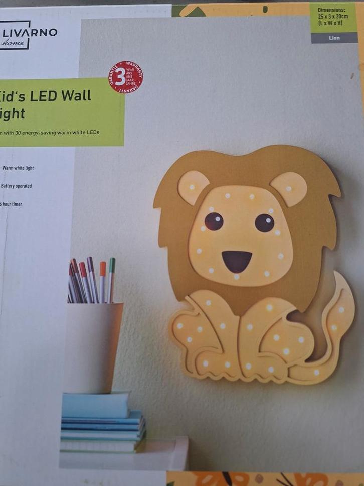 jungle dieren met led verlichting, Kinderen en Baby's, Kinderkamer | Inrichting en Decoratie, Nieuw, Lamp, Ophalen