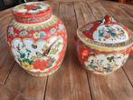 2  prachtige porseleinen chinese potten / dekselpotten, Ophalen