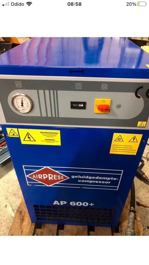 Compressor / schroefcompressor/goed en /goedkoop/factuur, Ophalen, Gebruikt, 400 tot 800 liter/min, 6 tot 10 bar