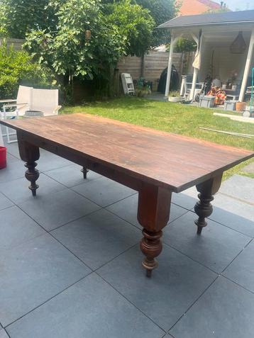 Vintage Houten Tafel - Groot Formaat, Blad Los beschikbaar voor biedingen
