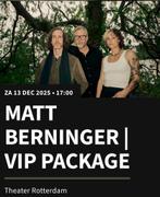 Matt Berninger ticket + VIP package zaterdag 13 December, Eén persoon, December