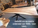 suar boomstam eettafel, bartafel, salontafel enz 10% korting, Huis en Inrichting, Tafels | Eettafels, Teakhout, Industrieel suar interieur